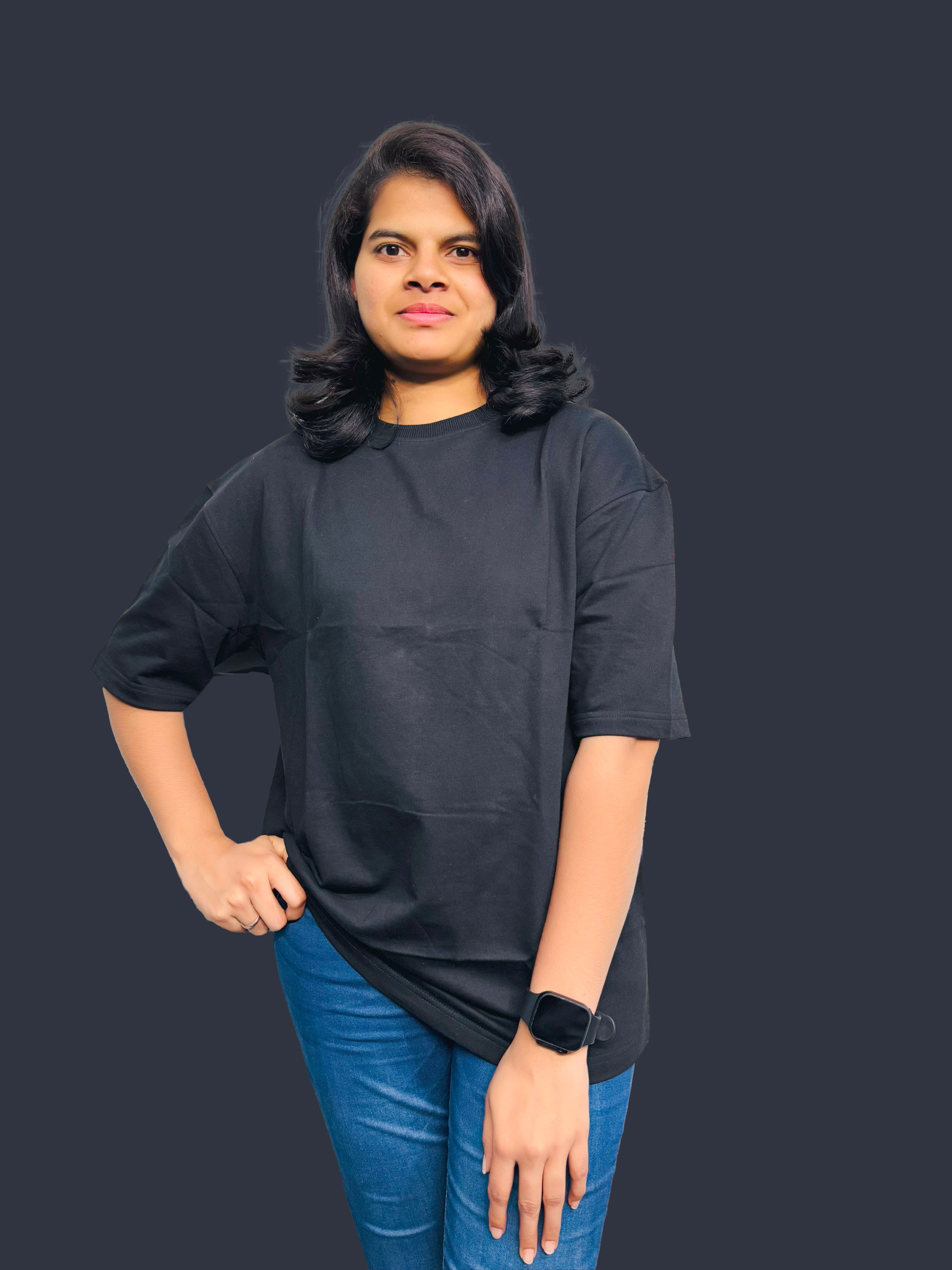 MRUVA's Oversized Fit - Black