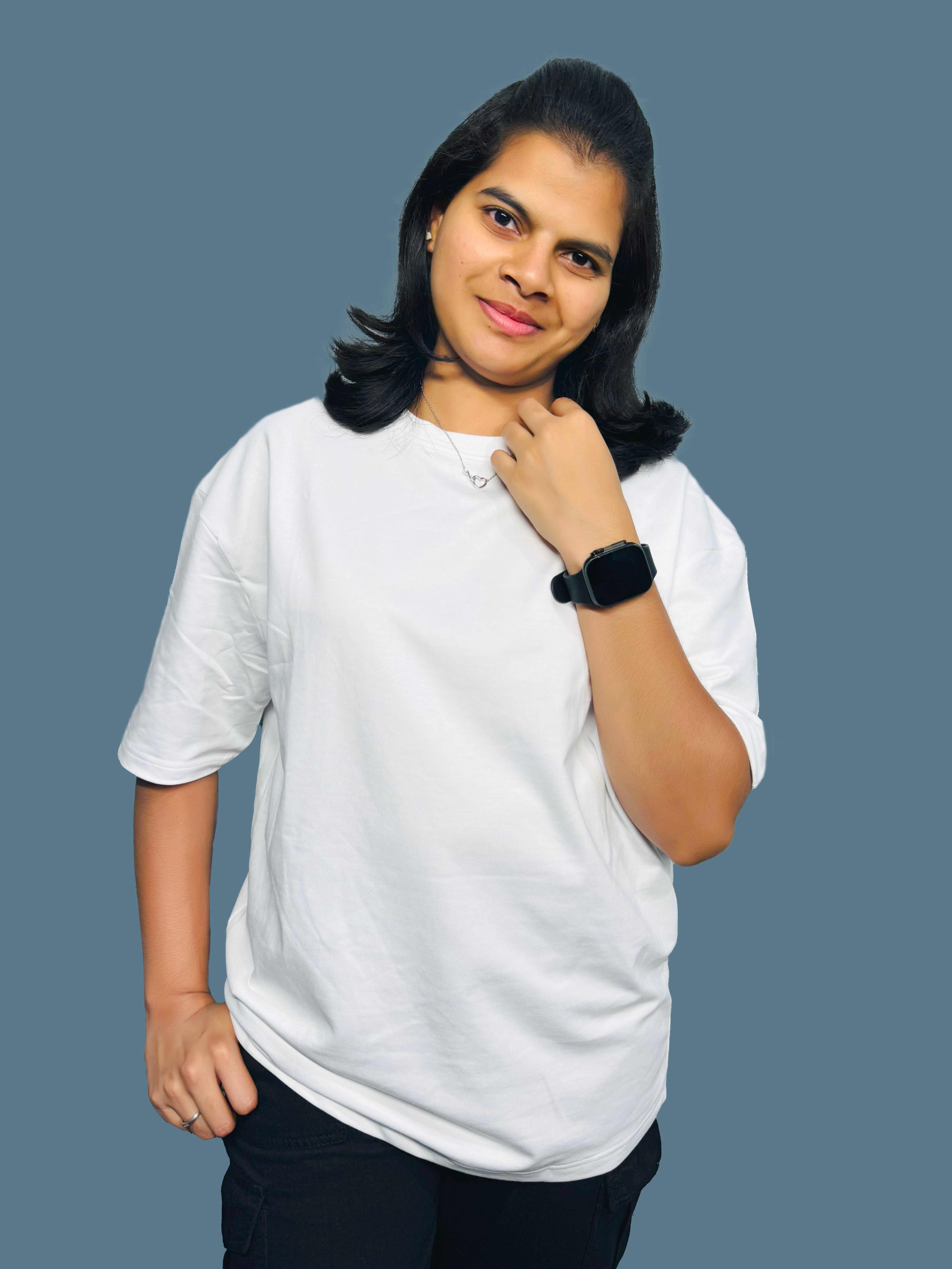 MRUVA's Oversized Fit - White