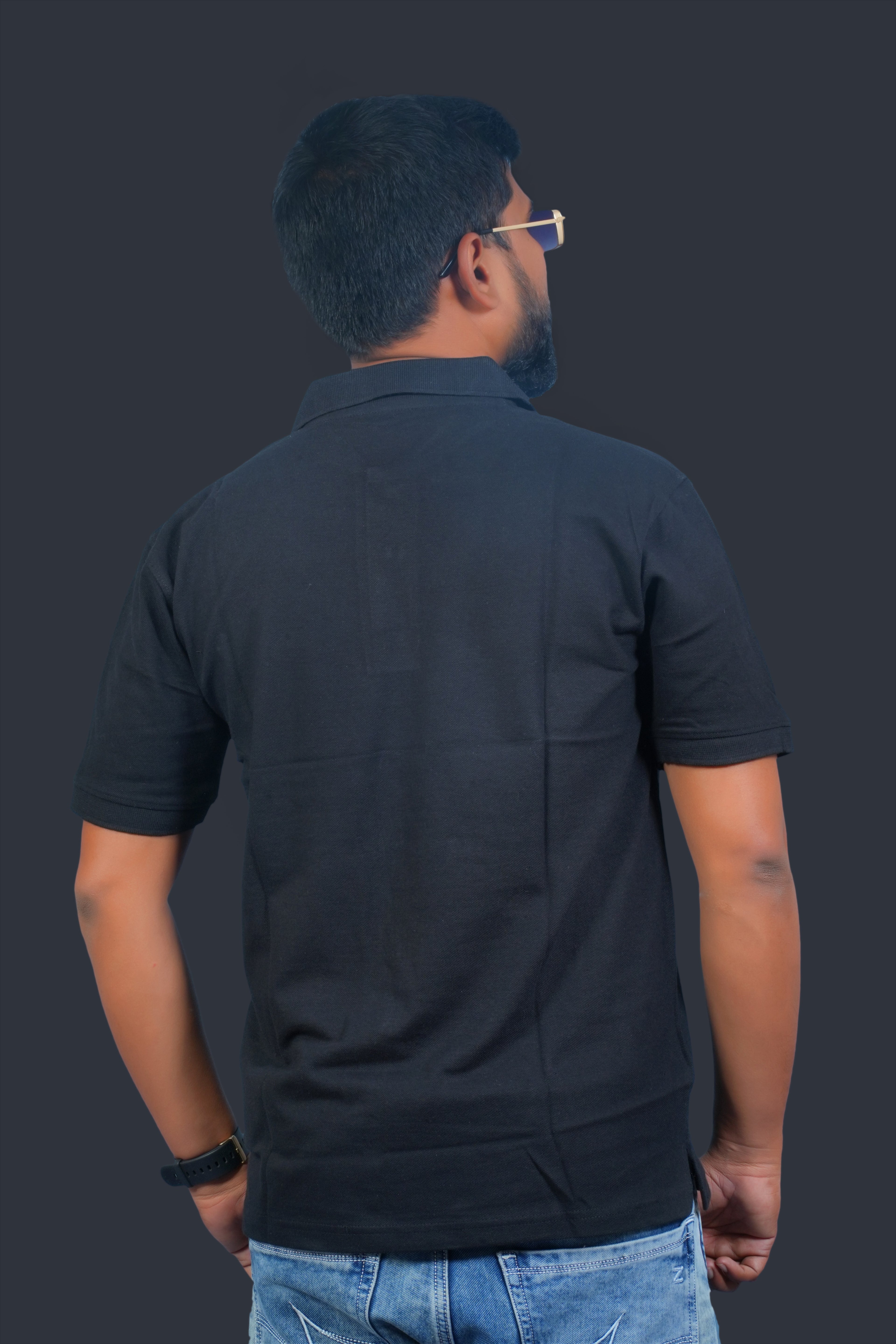 MRUVA's Polo Regular Fit - Black
