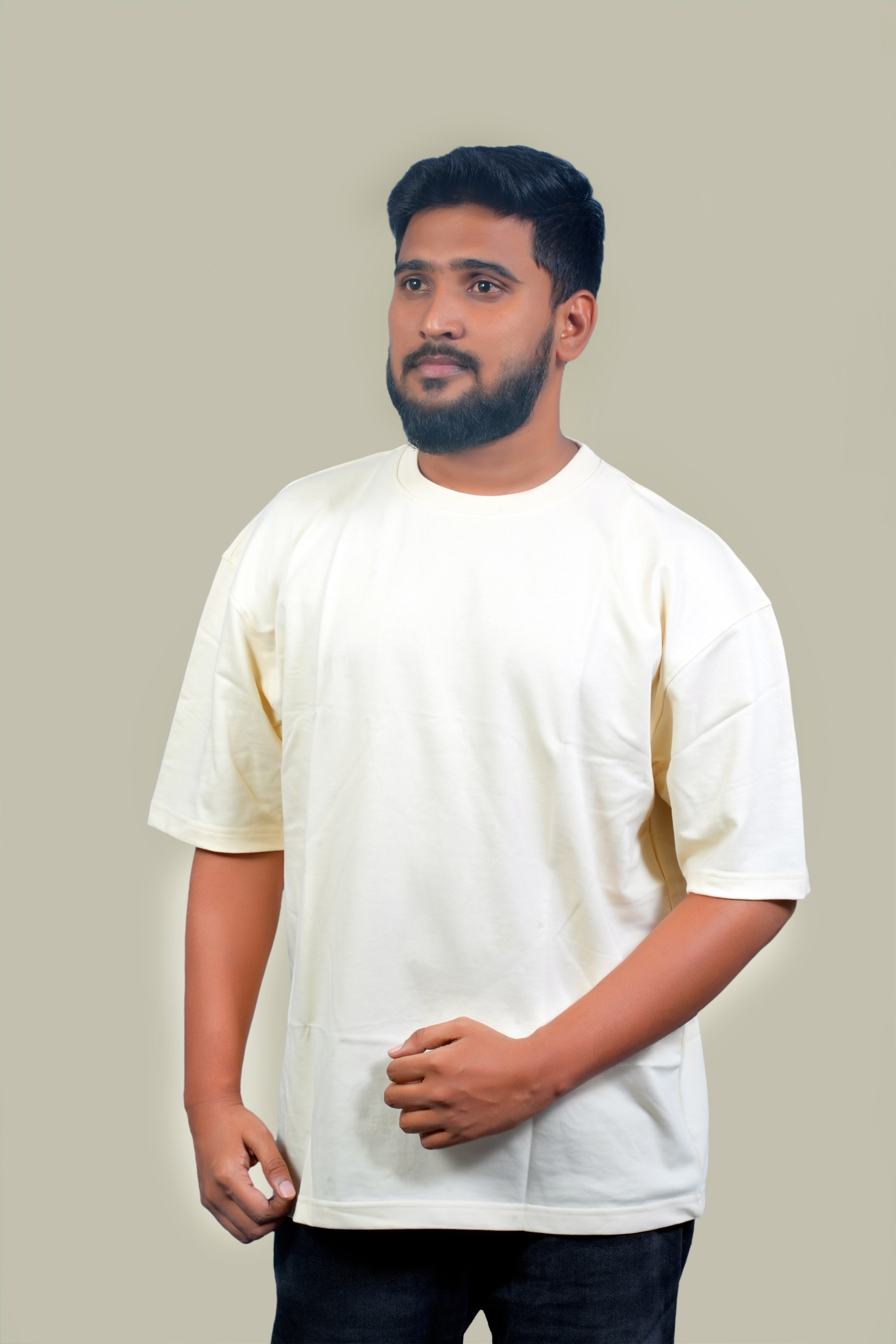 MRUVA's Oversized Fit - Beige
