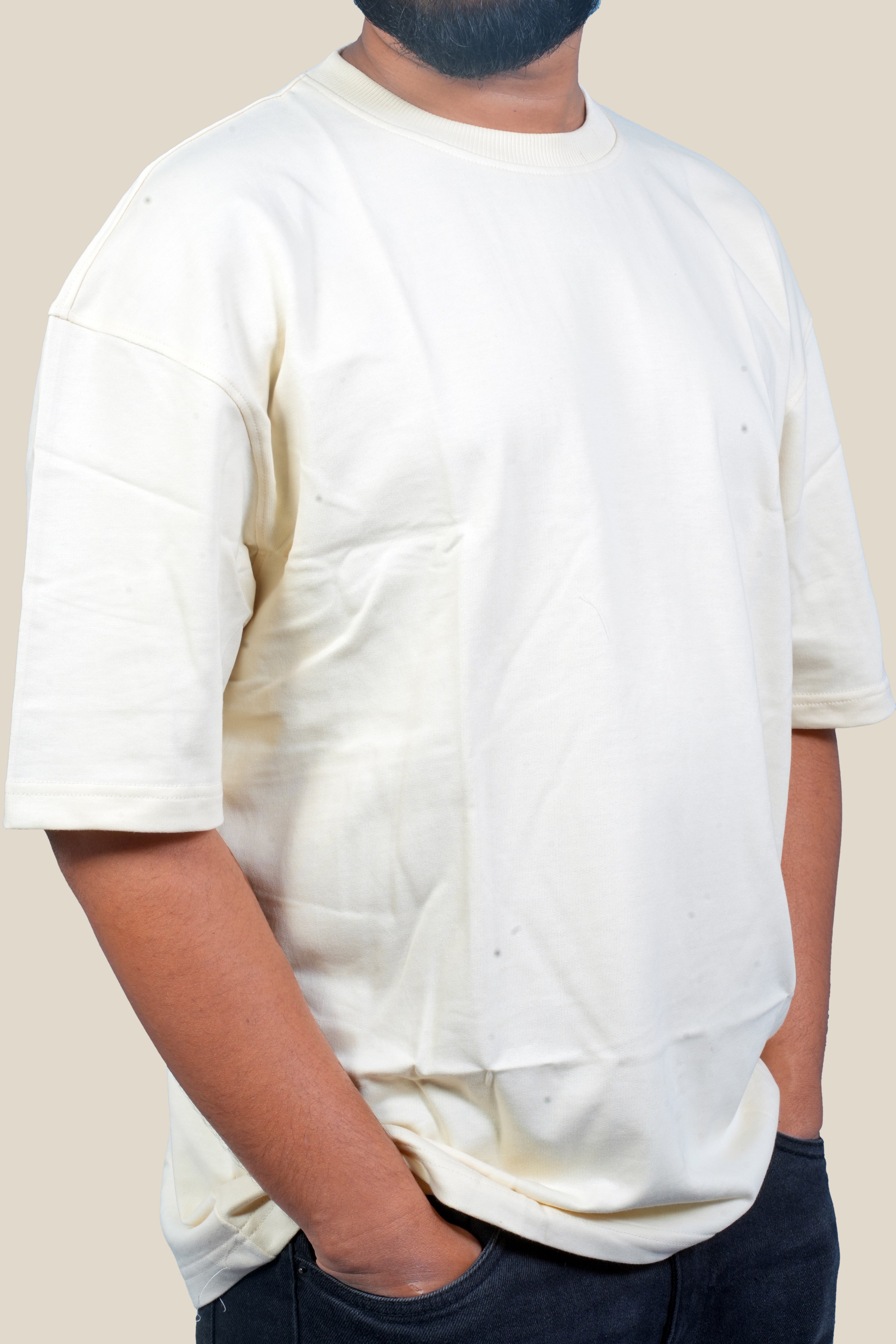 MRUVA's Oversized Fit - Beige