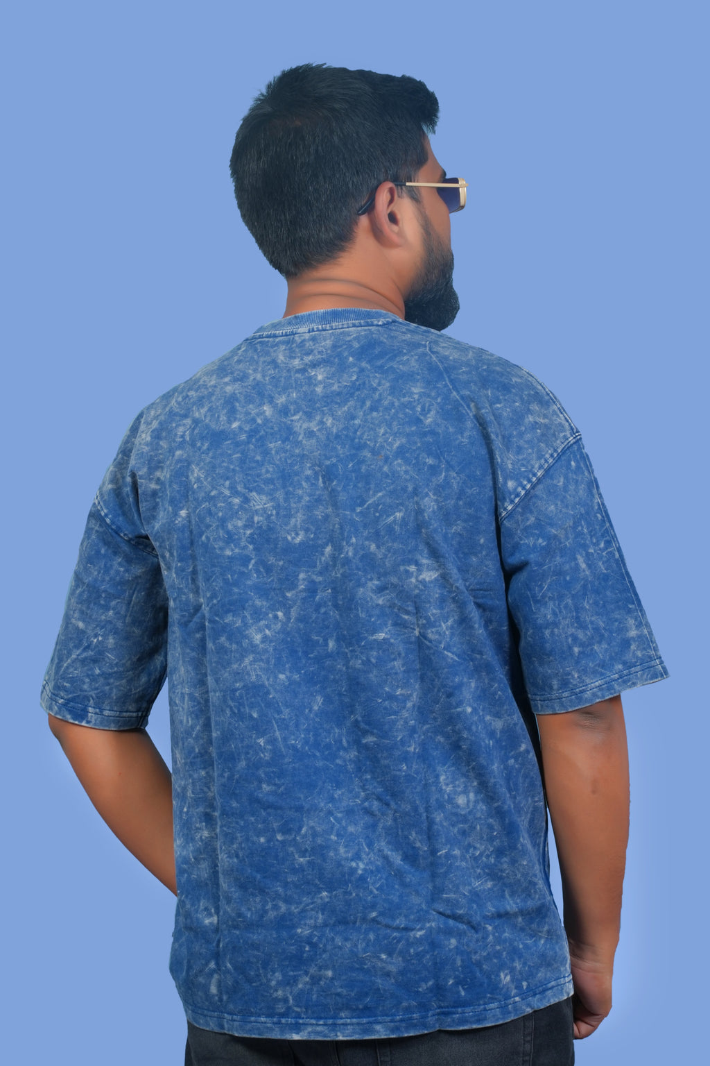 MRUVA's Acid Wash Oversized Fit - Blue
