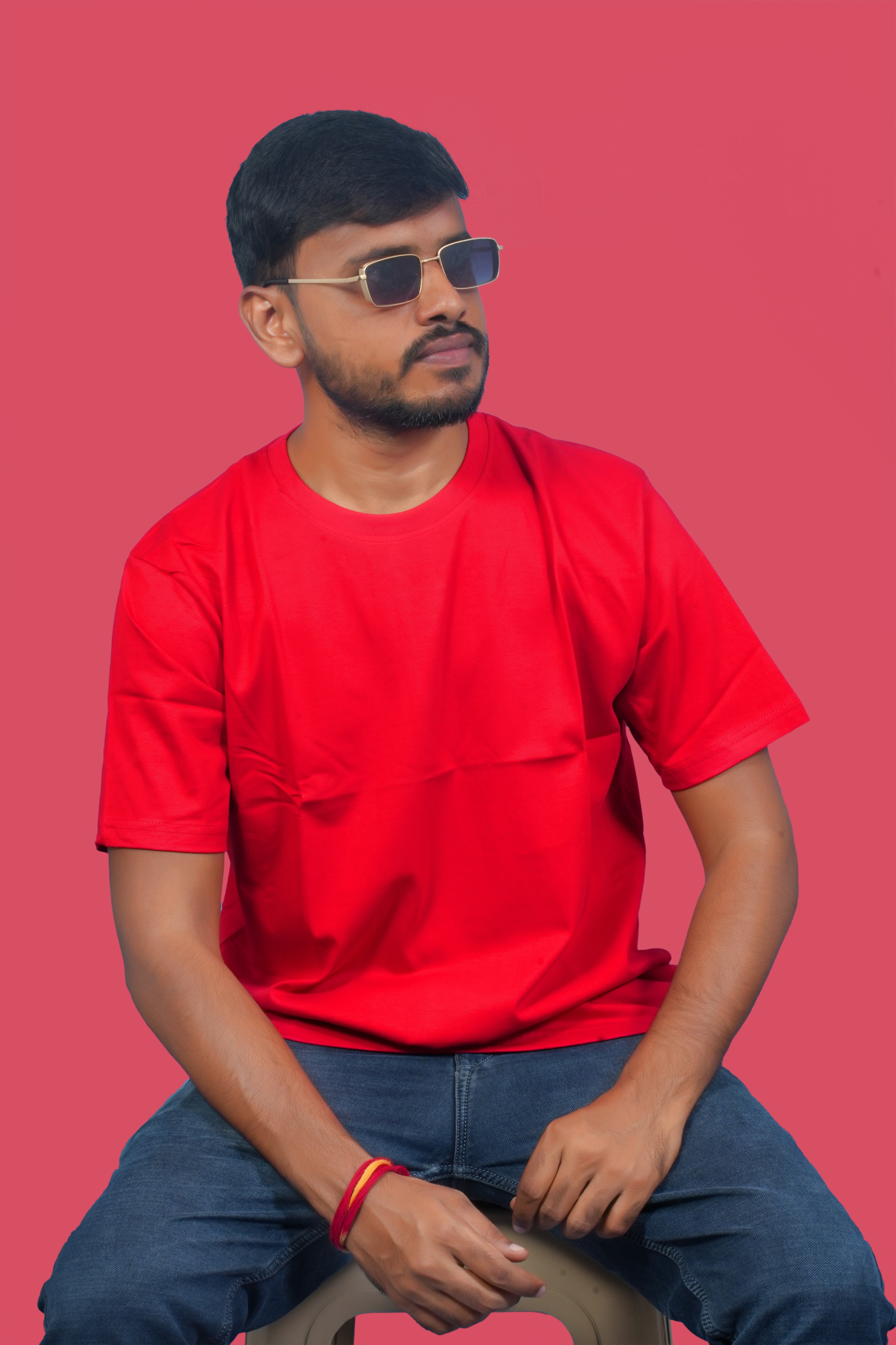 MRUVA's Regular Fit - Red