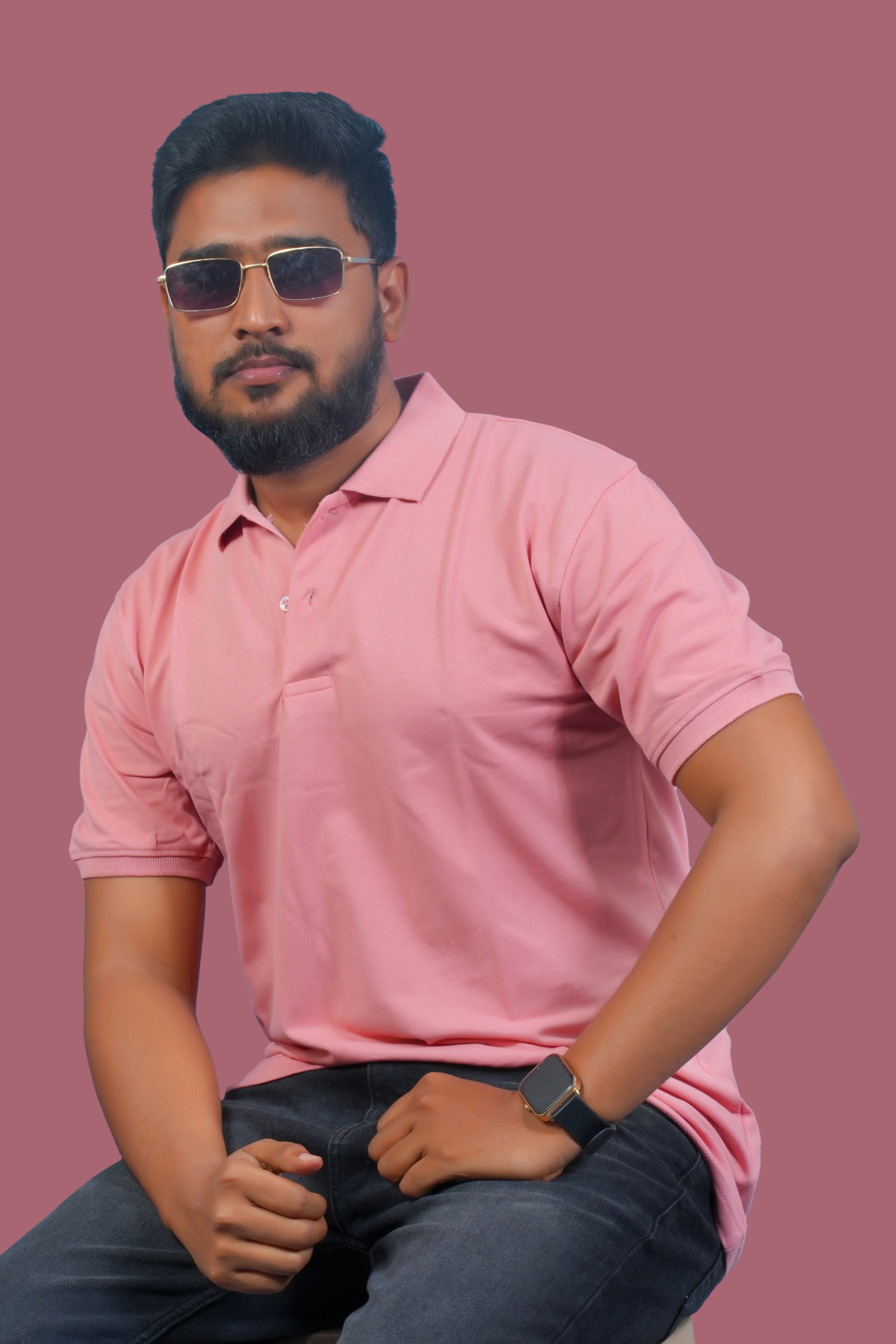 MRUVA's Polo Regular Fit - Pink