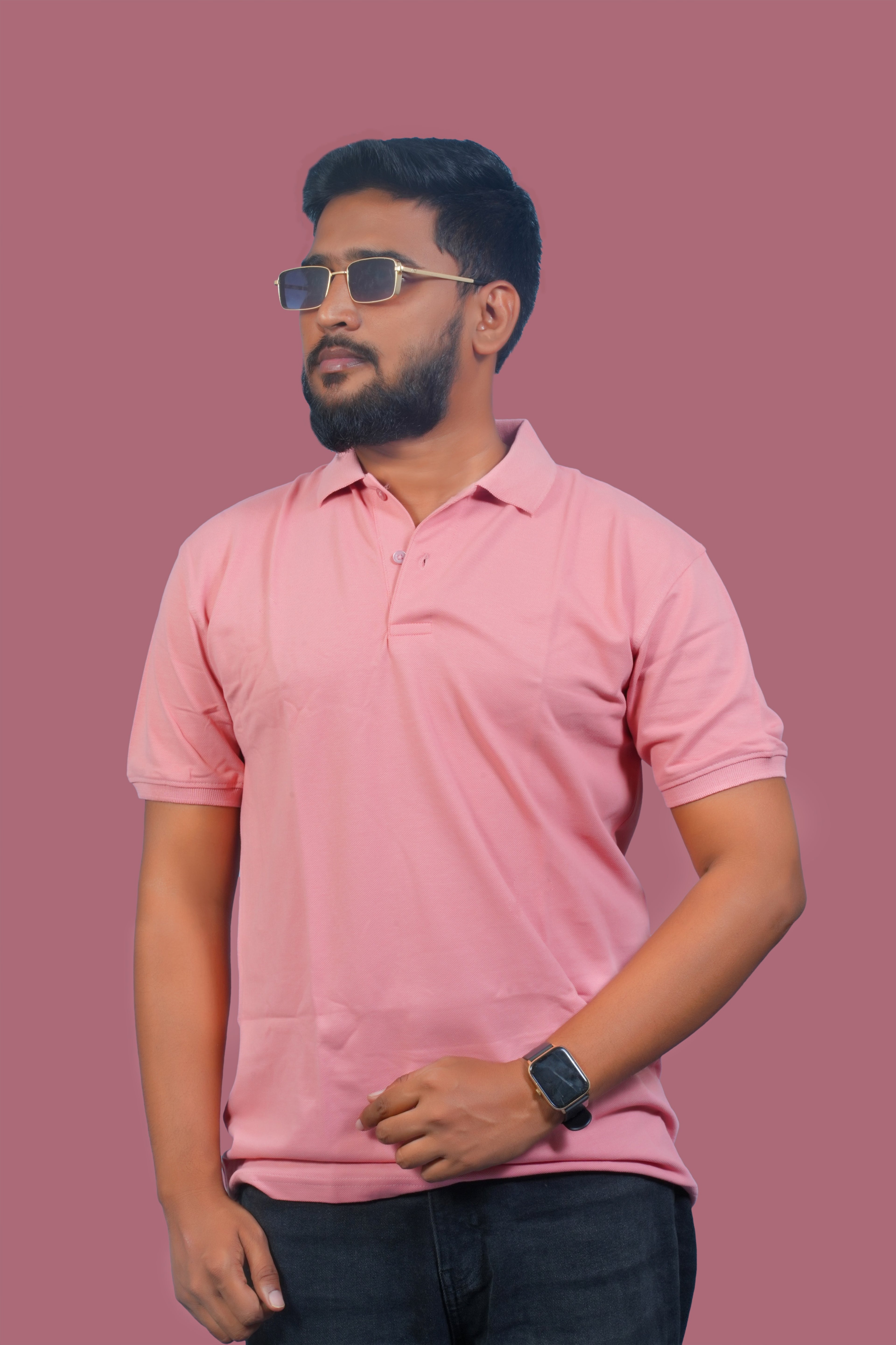 MRUVA's Polo Regular Fit - Pink