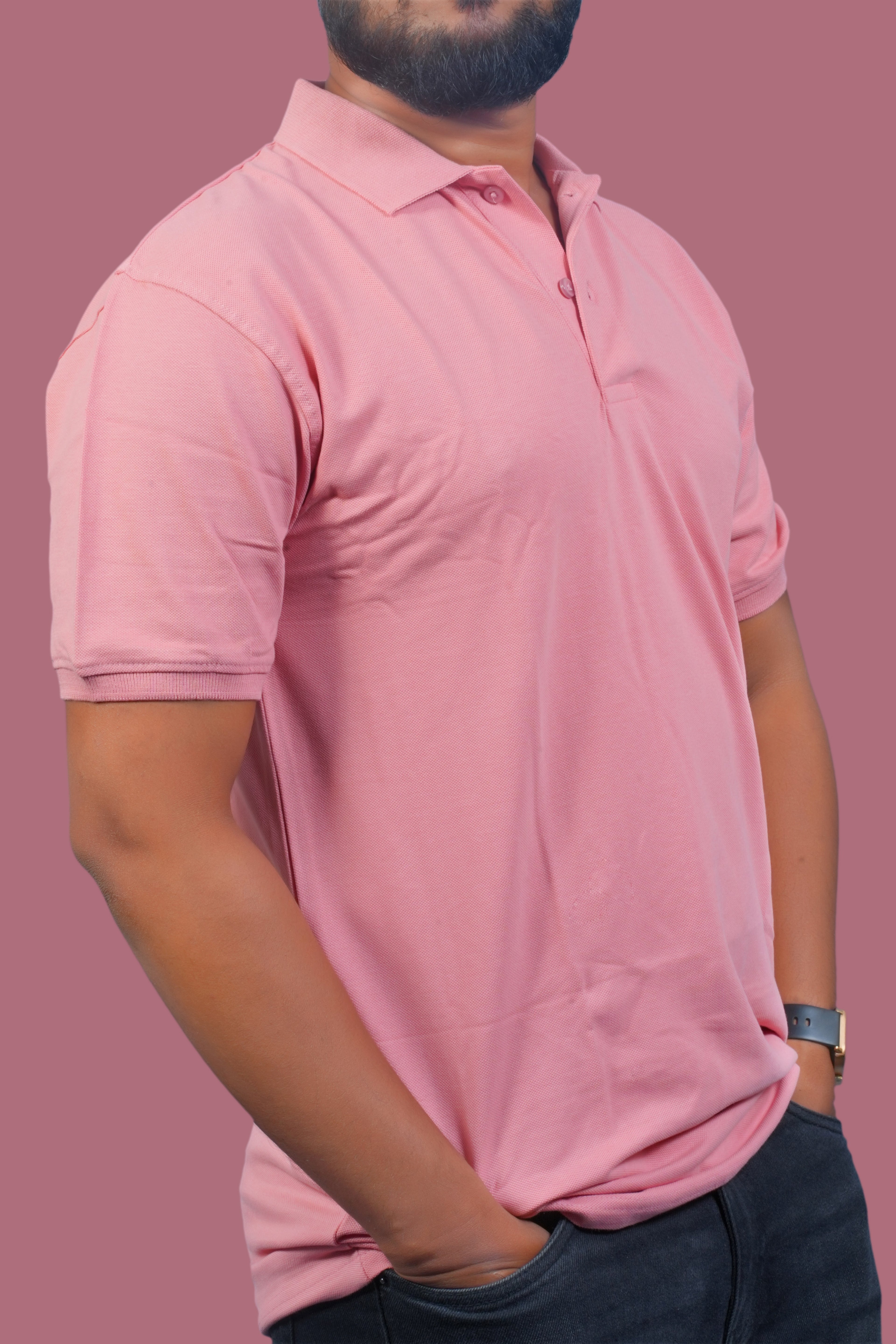 MRUVA's Polo Regular Fit - Pink