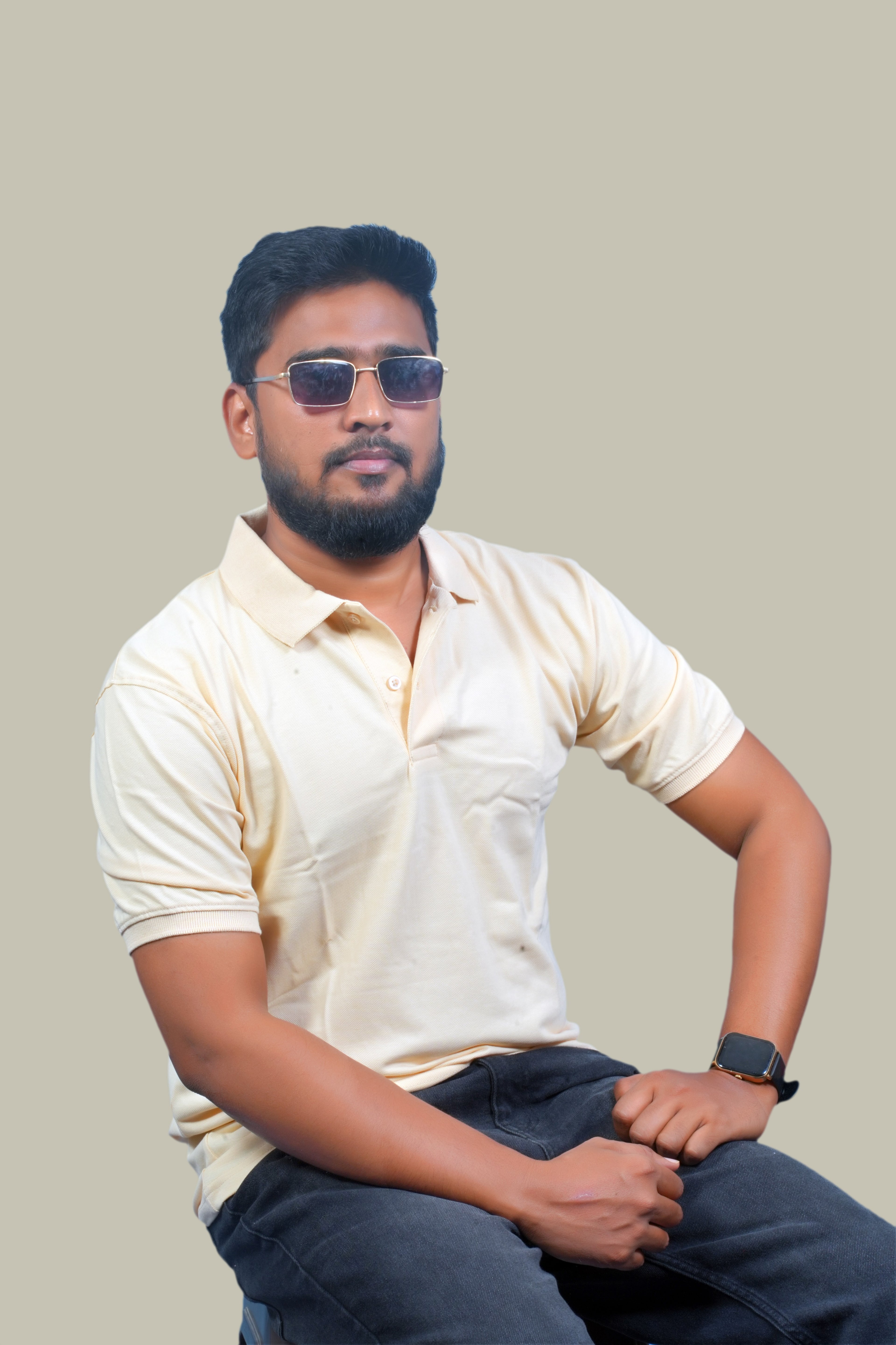 MRUVA's Polo Regular Fit - Beige