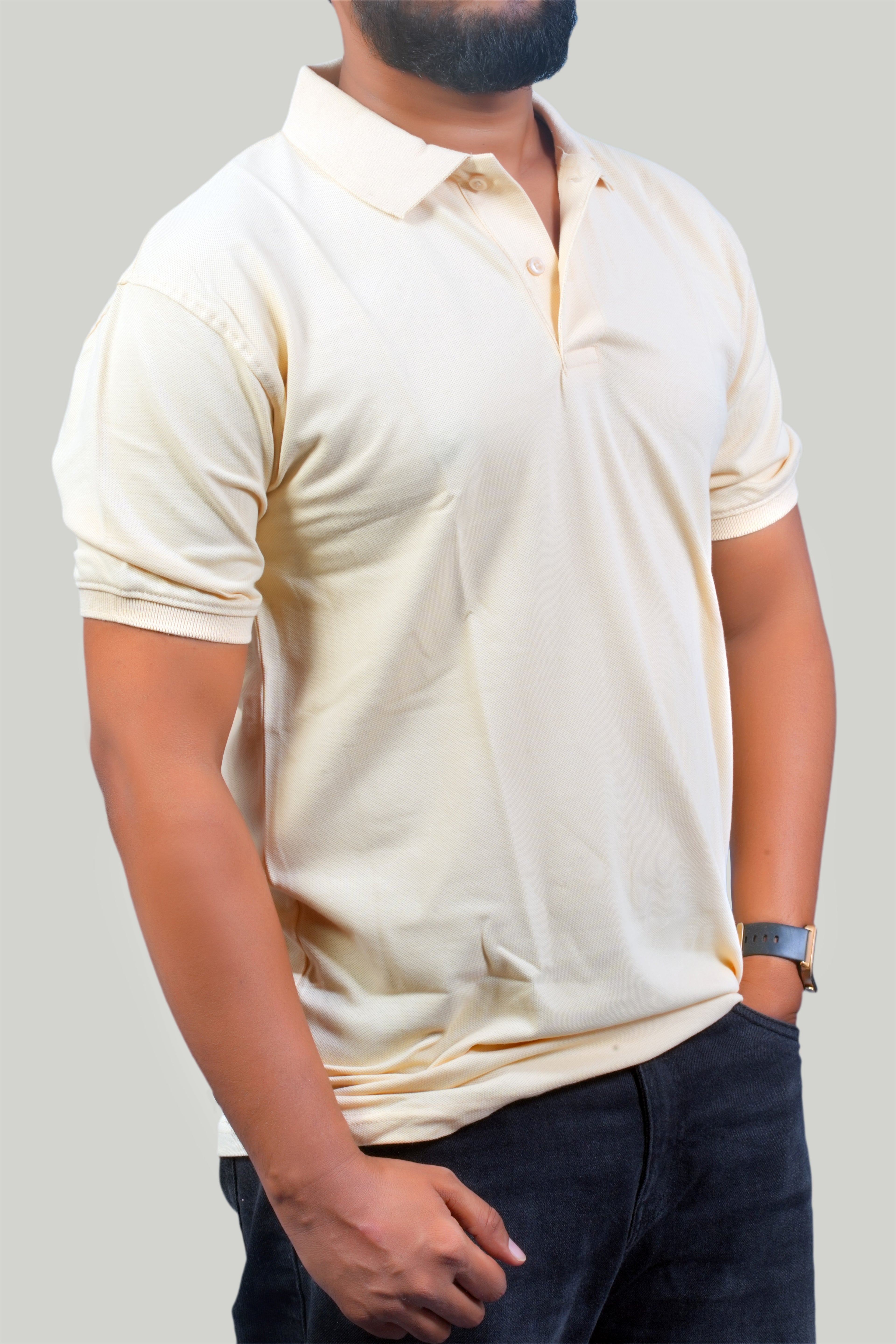 MRUVA's Polo Regular Fit - Beige