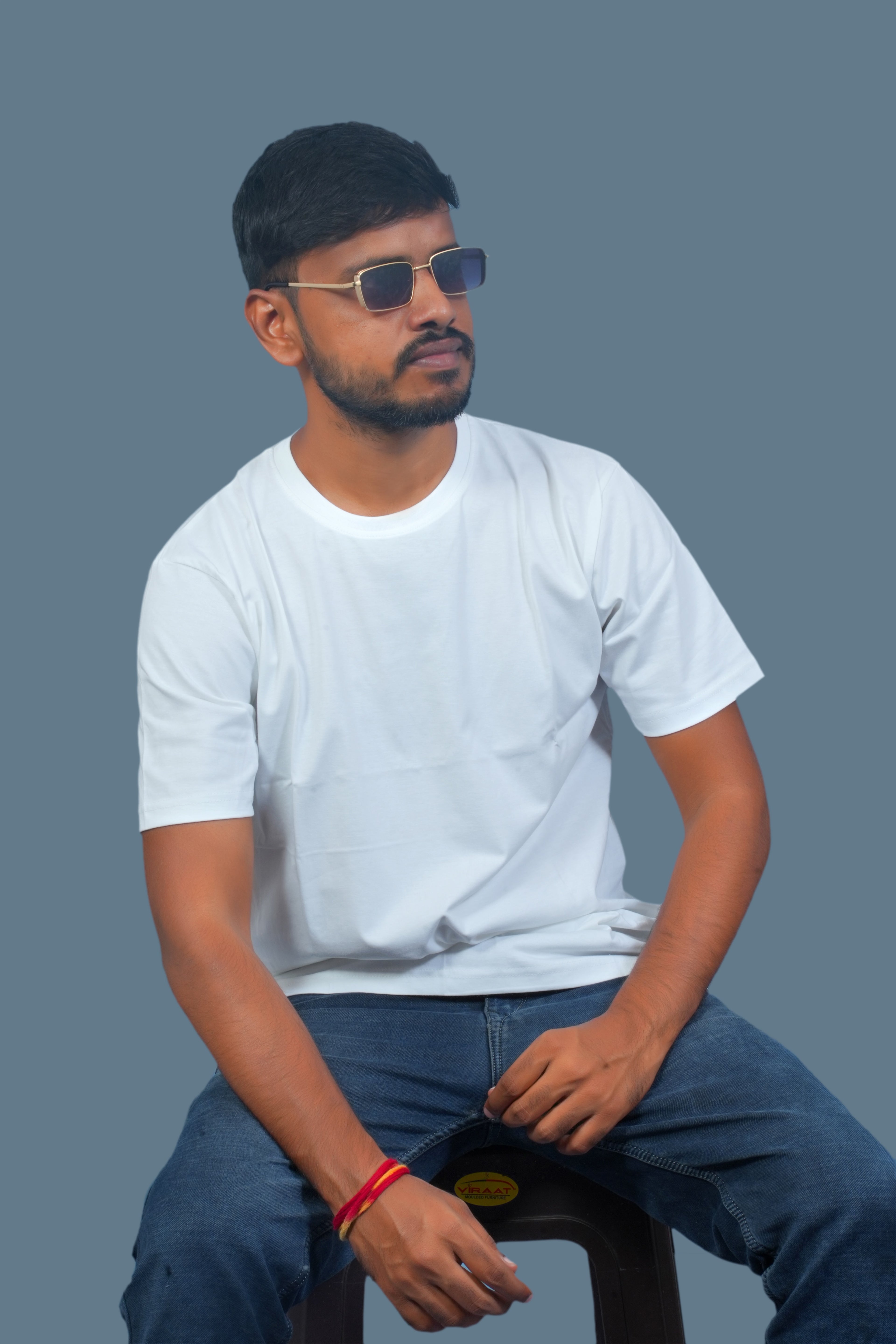 MRUVA's Regular Fit - White