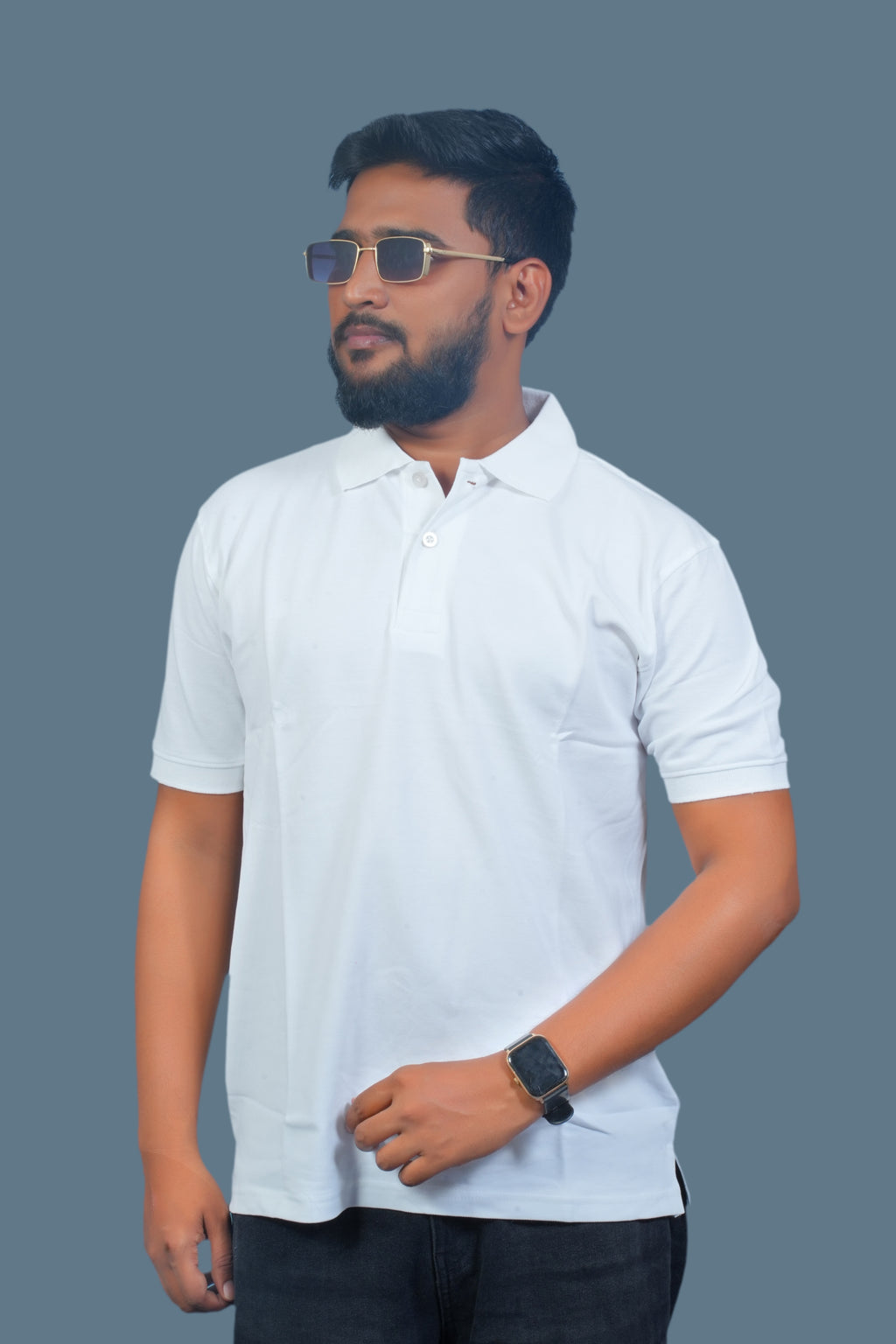 MRUVA's Polo Regular Fit - White