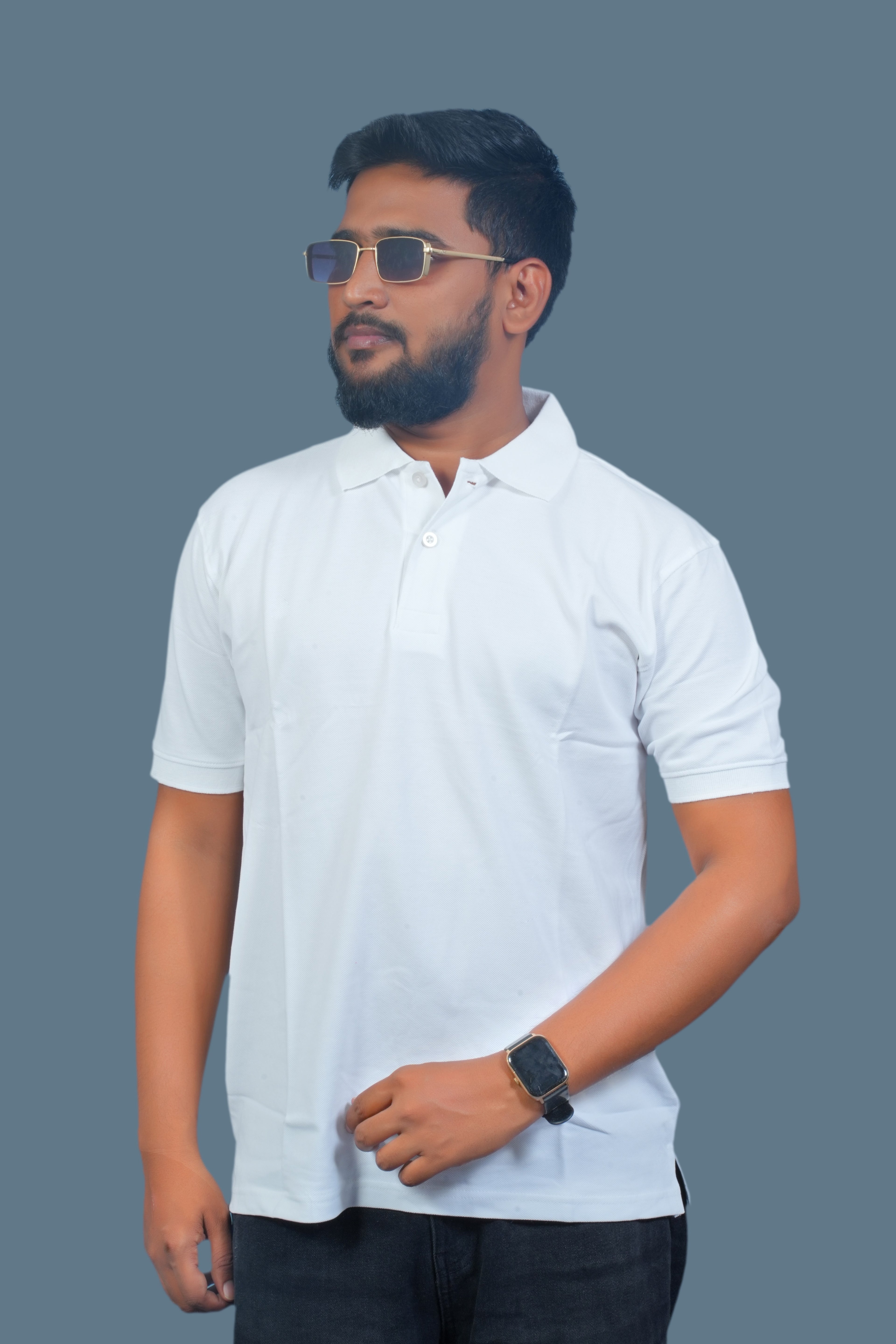 MRUVA's Polo Regular Fit - White