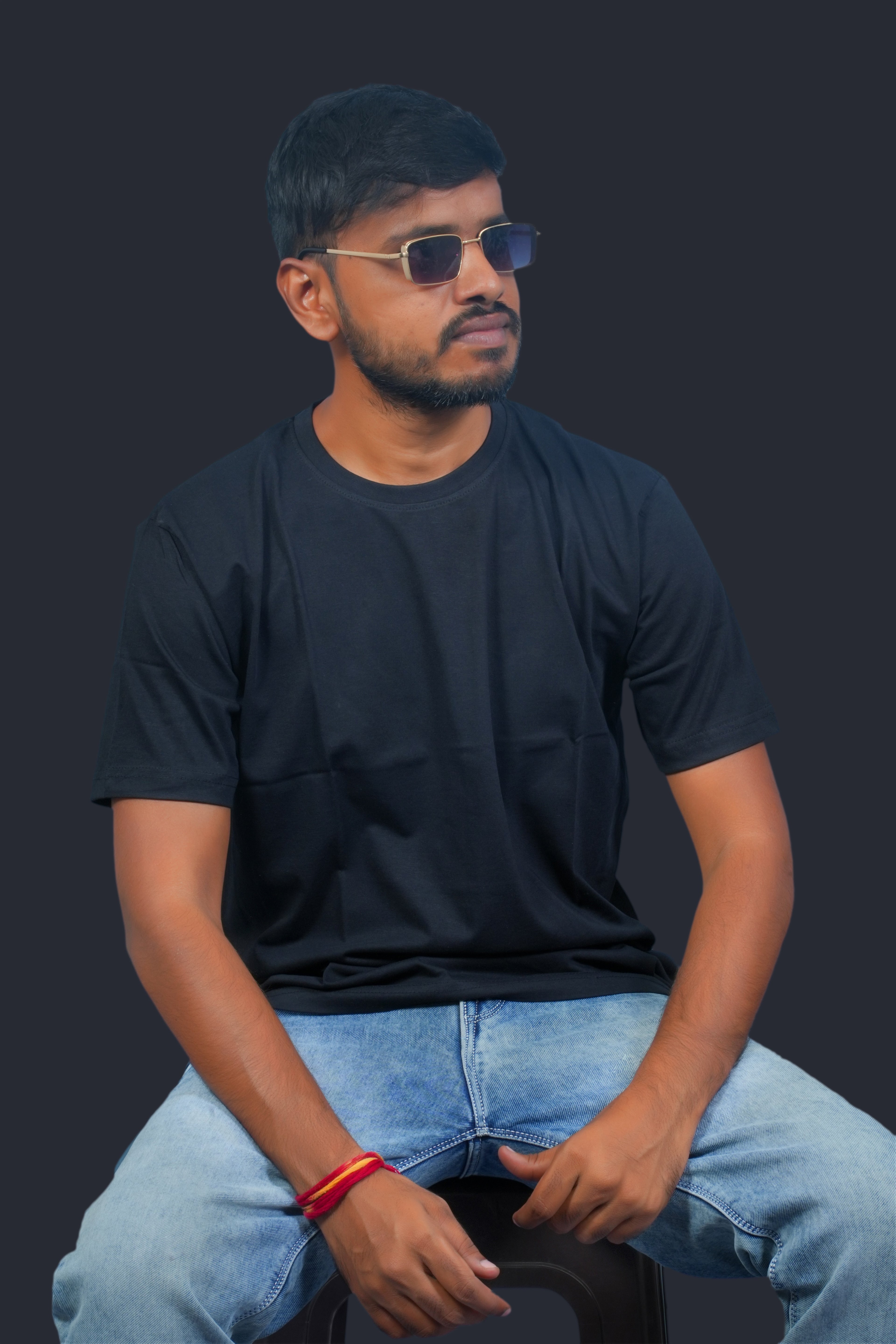 MRUVA's Regular Fit - Black