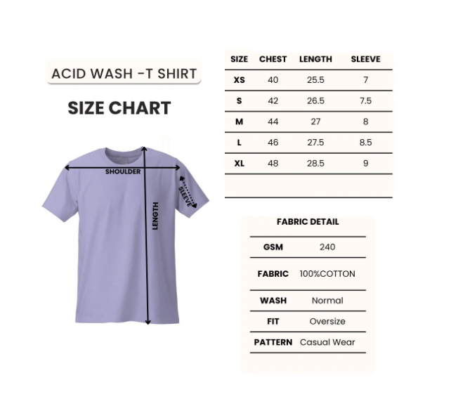 MRUVA's Acid Wash Oversized Fit - Blue